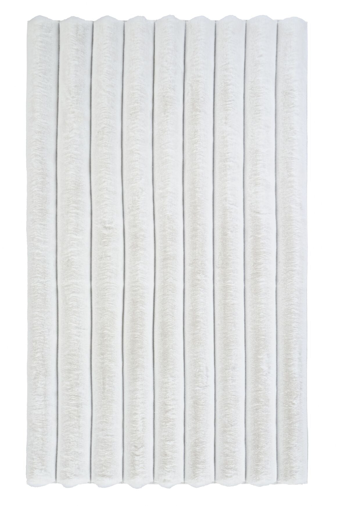 Linio 8051 Beyaz - Yıkanabilir Peluş Halı | Kaymaz Yumuşak Halı